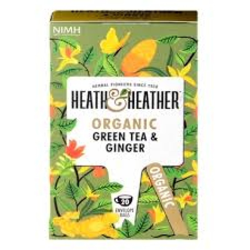 HEATH AND HEATHER GREEN TEA AND GINGER 20's