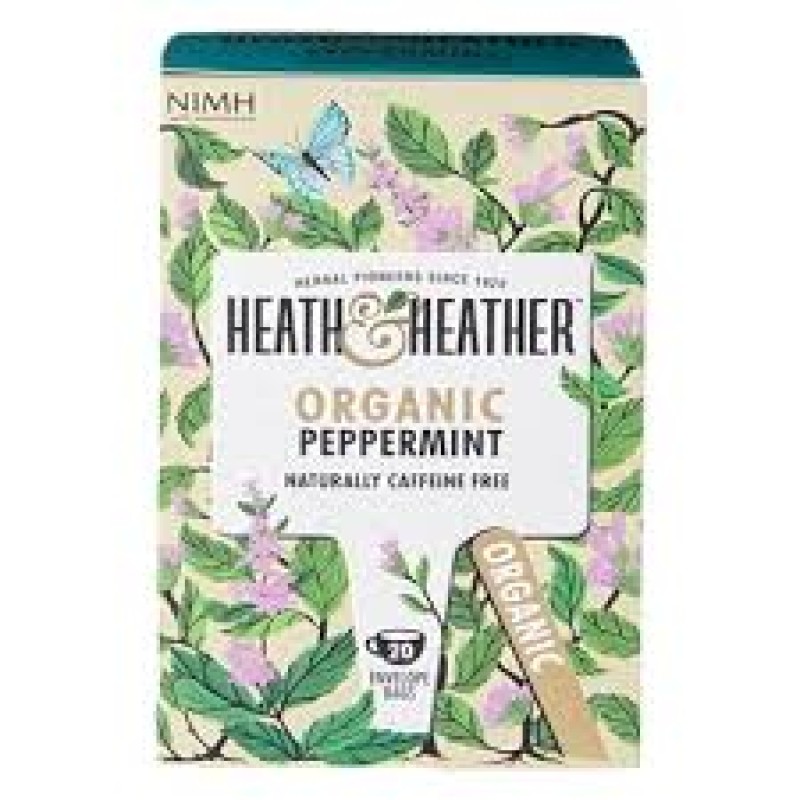 HEATH AND HEATHER ORGANIC PEPPERMINT TEA 20's