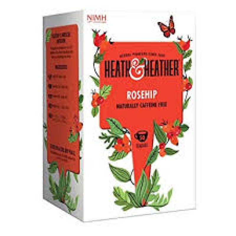 HEATH AND HEATHER ORGANIC ROSEHIP TEA 20's