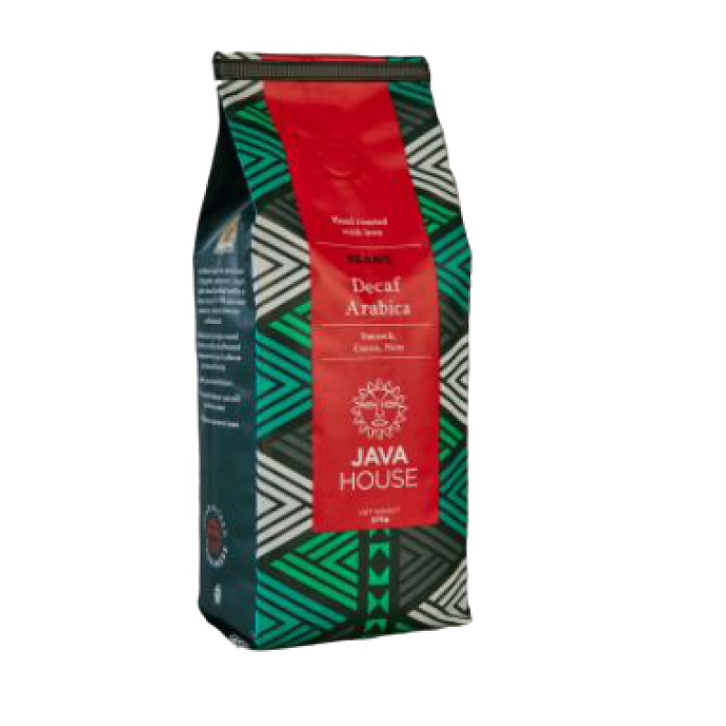 JAVA HOUSE DECAF ARABICA BEANS 375 GRAMS