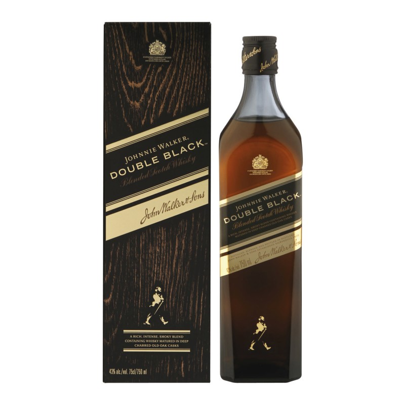 JOHNNIE WALKER DOUBLE BLACK WHISKY 750ML