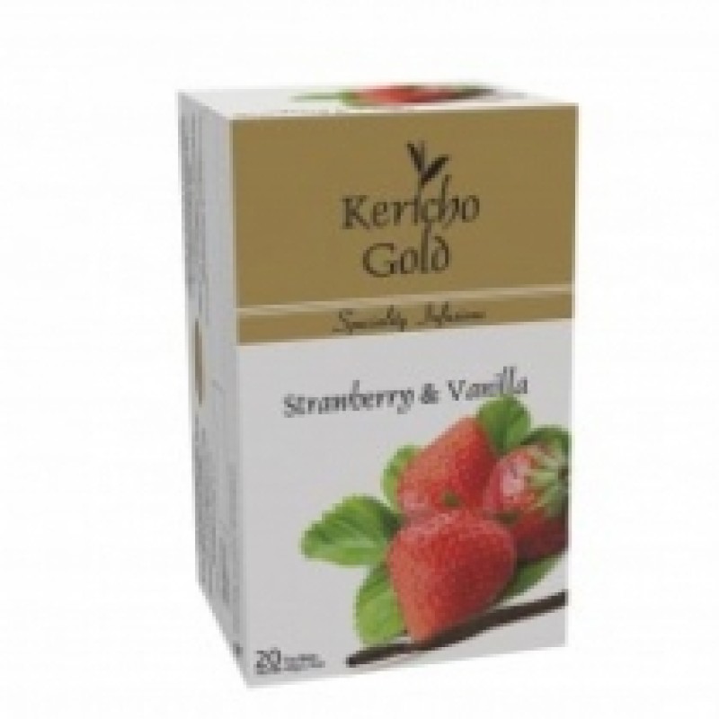 KERICHO GOLD STRAWBERRY AND VANILLA TEA BAGS 20's