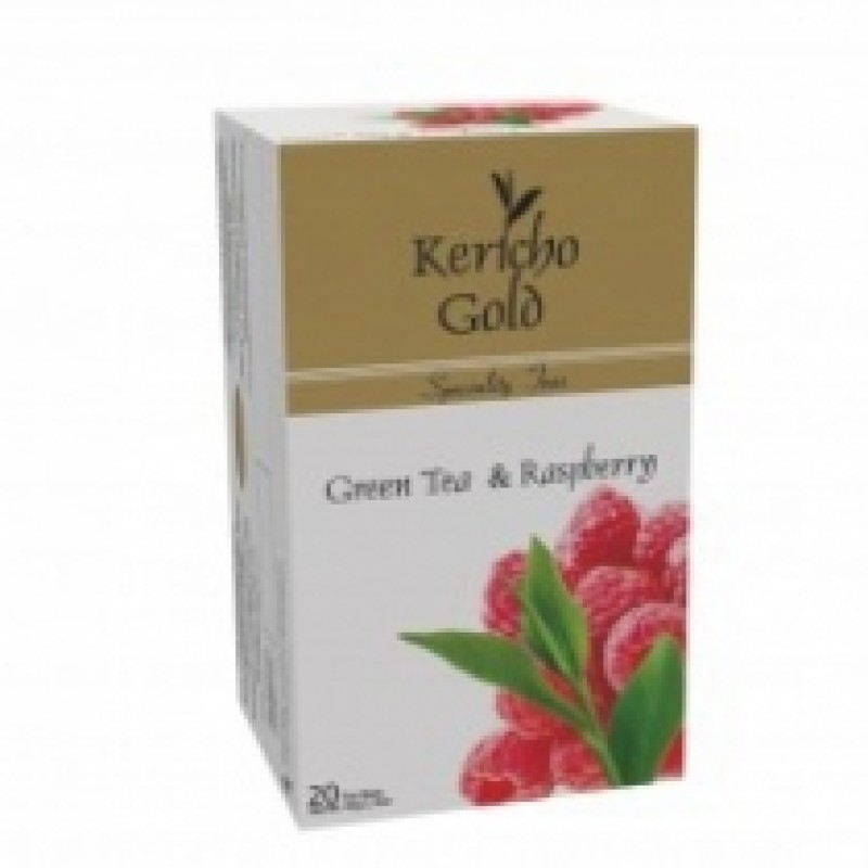 KERICHO GOLD GREEN TEA AND RASPBERRY TEA BAGS 20's