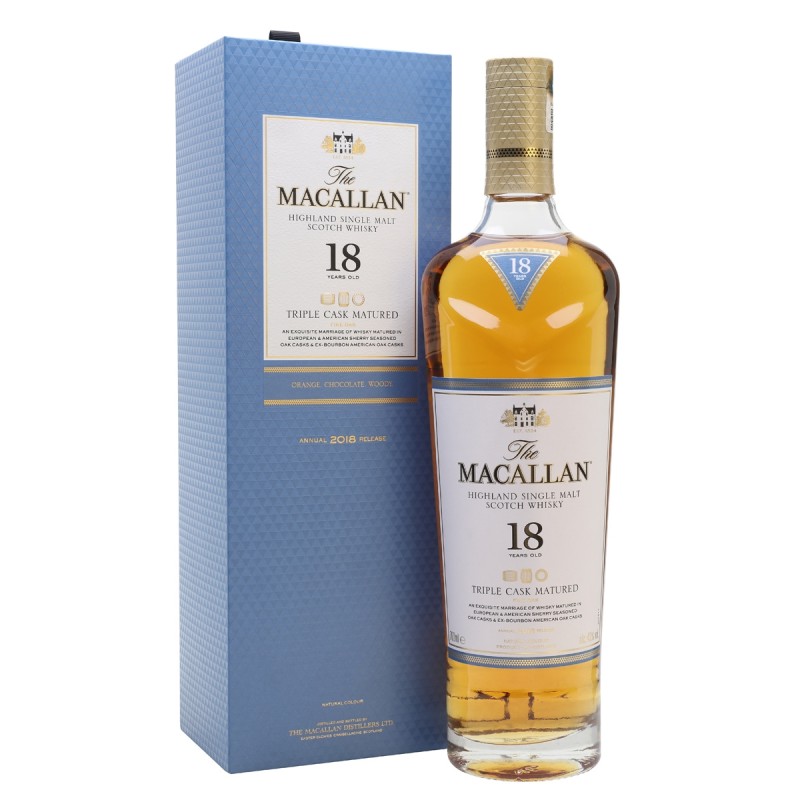 MACALLAN TRIPLE CASK 18 YEAR OLD WHISKY 700ML