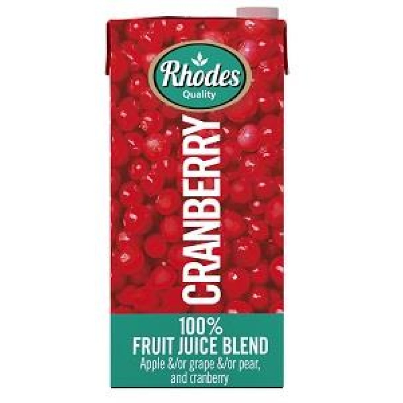 RHODES CRANBERRY JUICE 1 LITRES