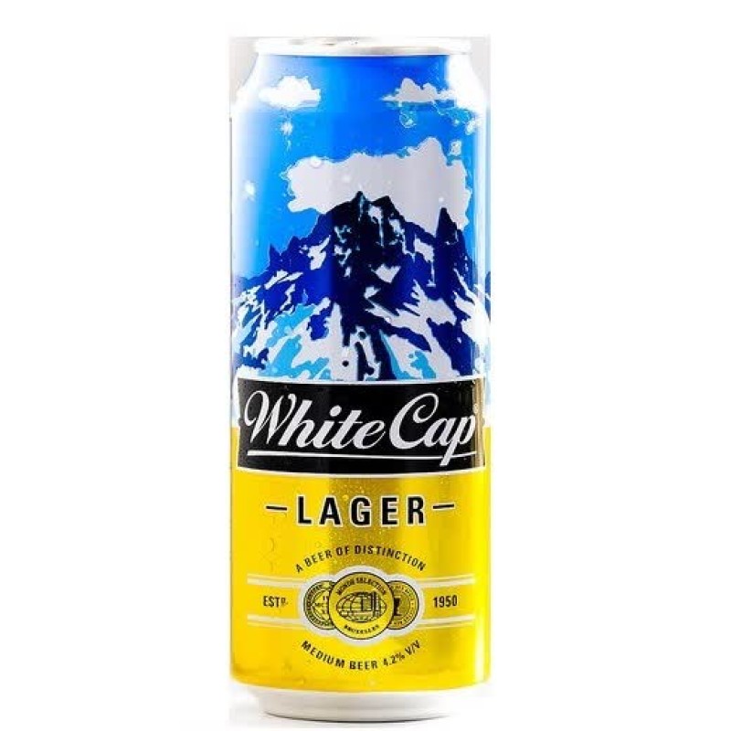 WHITE CAP LAGER BEER CAN 500ML