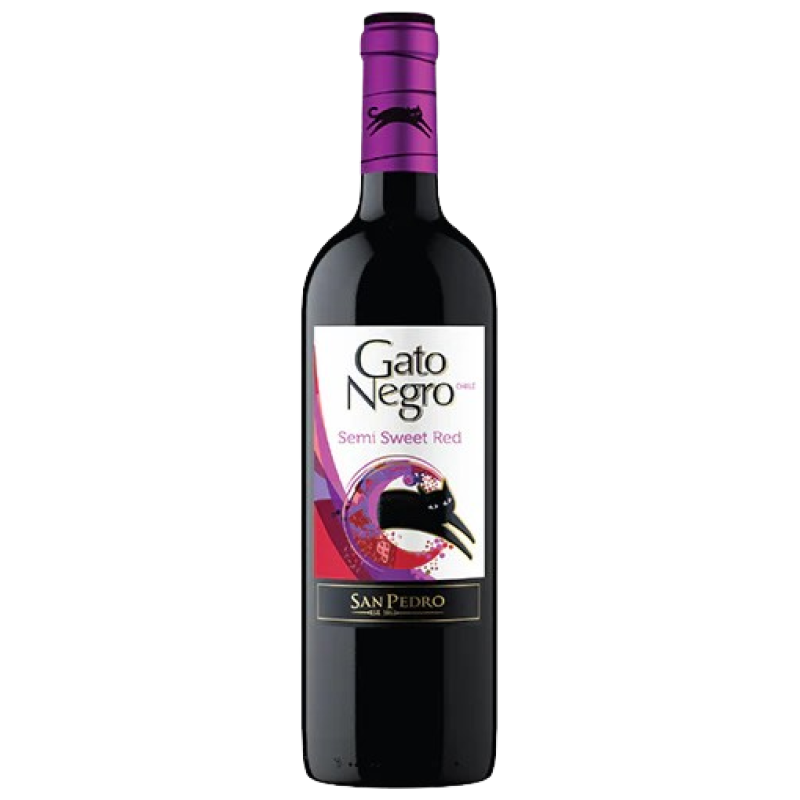 San Pedro Gato Negro Semi Sweet Red Wine 750ml