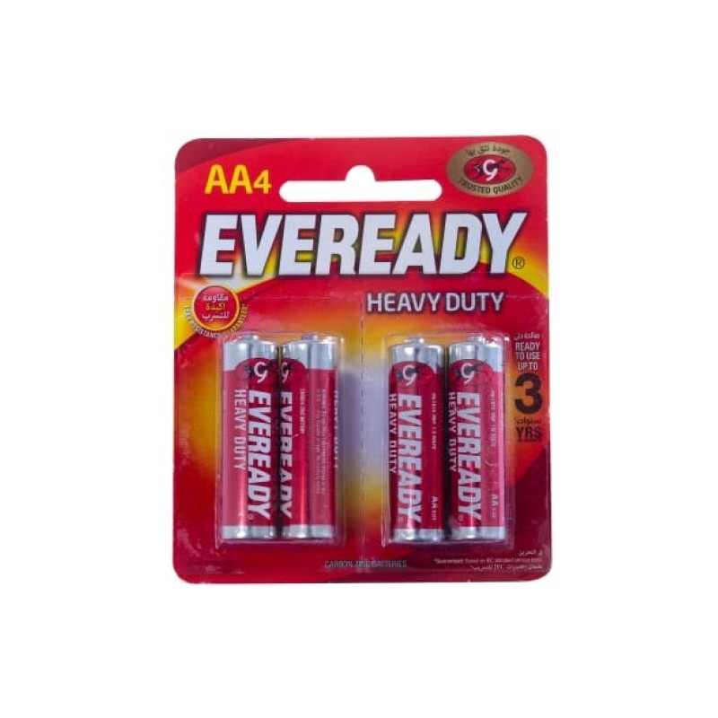 Eveready Heavy Duty AA4 Batteries (Red) Eveready Heavy Duty AA4 Batteries (Red)