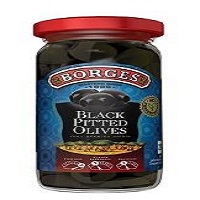 BORGES BLACK PITTED OLIVES  320G