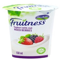 BROOKSIDE FRUITNESS WITH REAL MIXED BERRIES YOGHURT 150ML