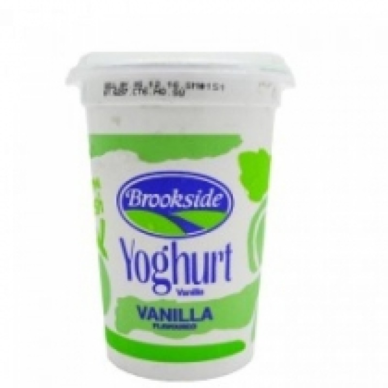 BROOKSIDE VANILLA YOGHURT CUP 500ML