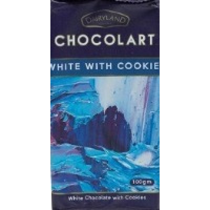 DAIRYLAND CHOCOLART WHITE WITH COOKIES 50G