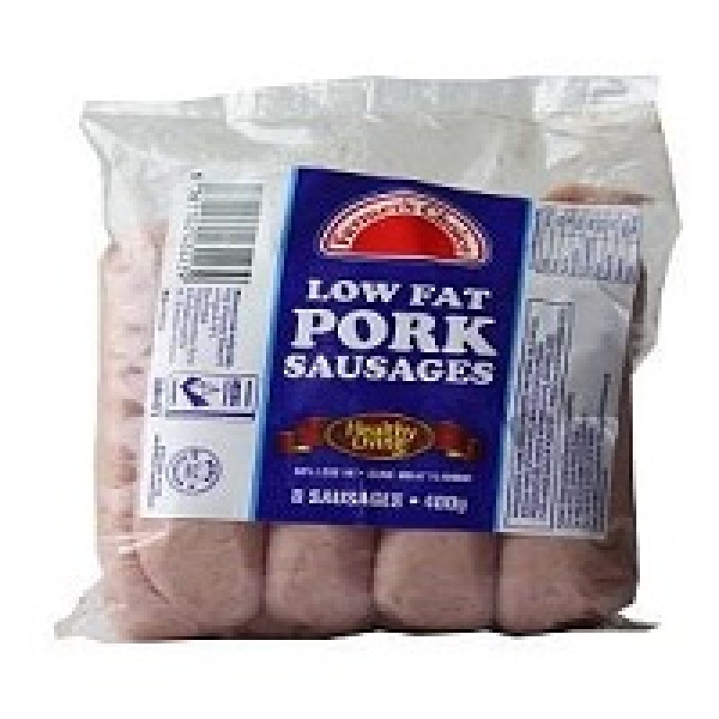 FARMERS CHOICE LOW FAT PORK SAUSAGES 400 GM