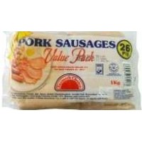 FARMERS CHOICE PORK SAUSAGES VALUE PACK 1KG