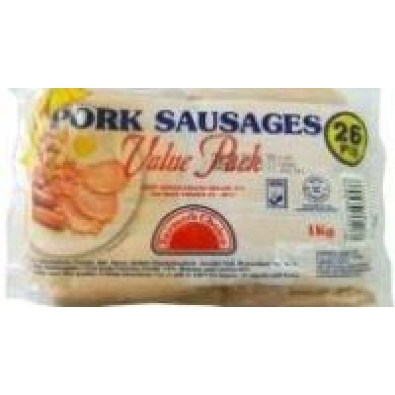 FARMERS CHOICE PORK SAUSAGES VALUE PACK 1KG