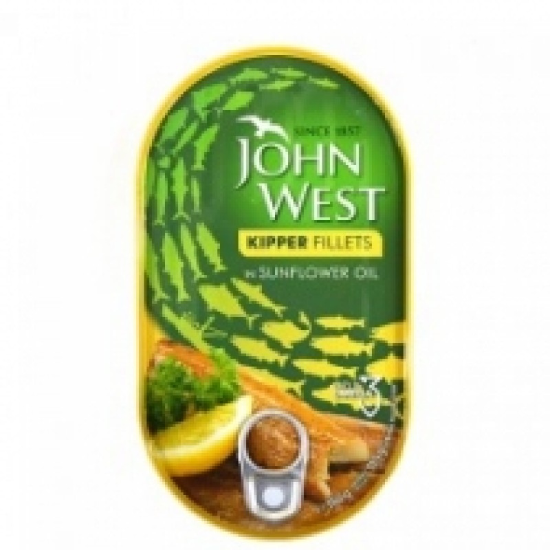 JOHN WEST SKIPPER FILLETS IN SUNFLOWER OIL 160G