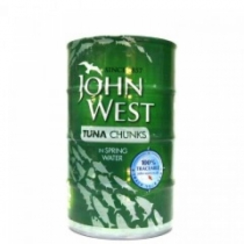 JOHN WEST 160G TUNA CHUNKS IN SPRING WATER 4PACK