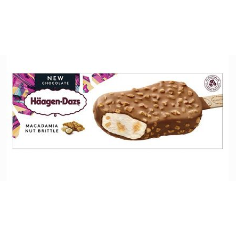 HAAGEN DAZ ICE CREAM MACADAMIA NUT BRITTLE STICK- 80ML