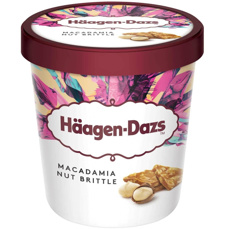 HAAGEN DAZ ICE CREAM MACADAMIA NUT BRITTLE - 460ML