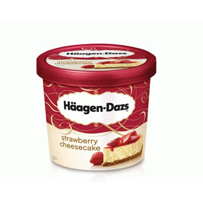 HAAGEN DAZ ICE CREAM STRAWBERRY CHEESECAKE MINI CUP- 100ML