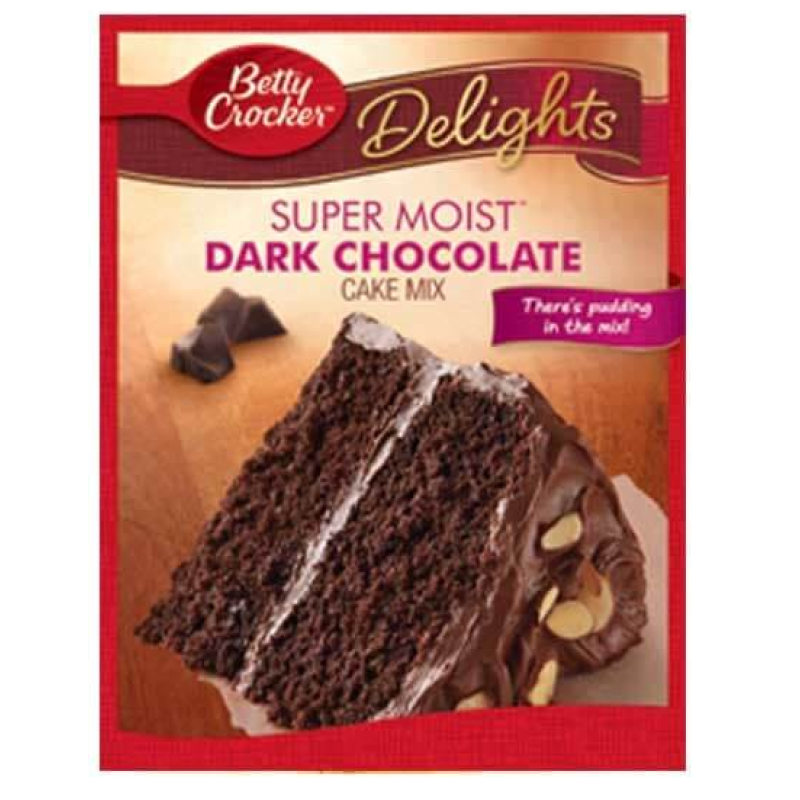 BETTY CROCKER SUPER MOIST DARK CHOCOLATE CAKE MIX 510G