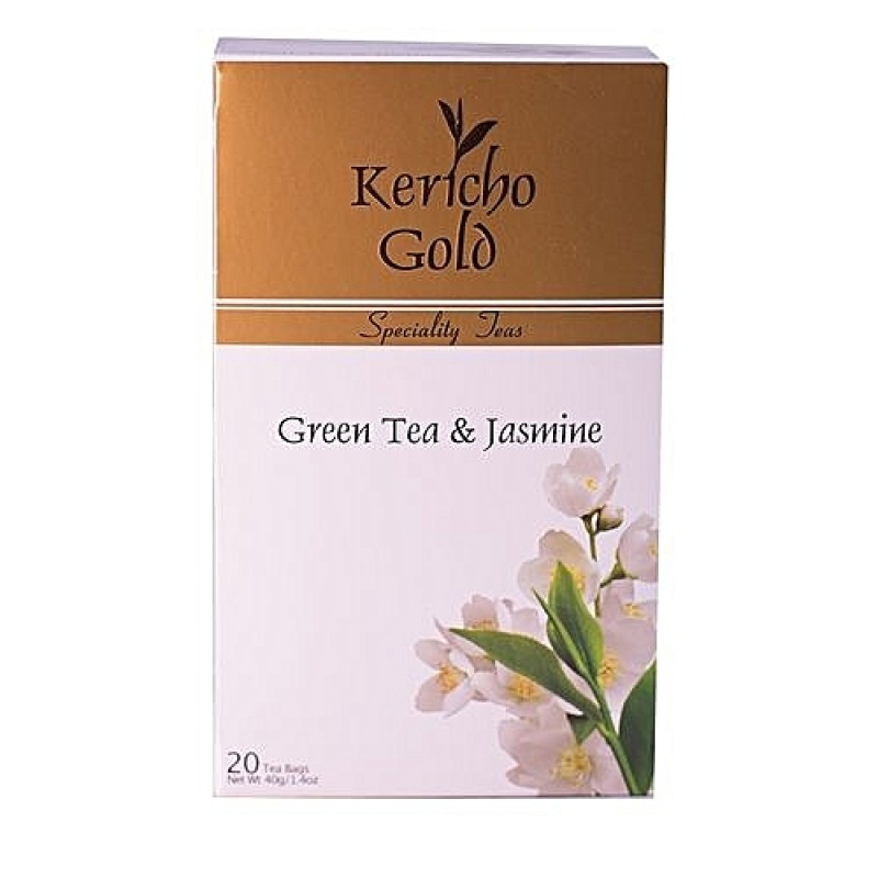 KERICHO GOLD GREEN TEA & JASMINE TEA BAGS 20's