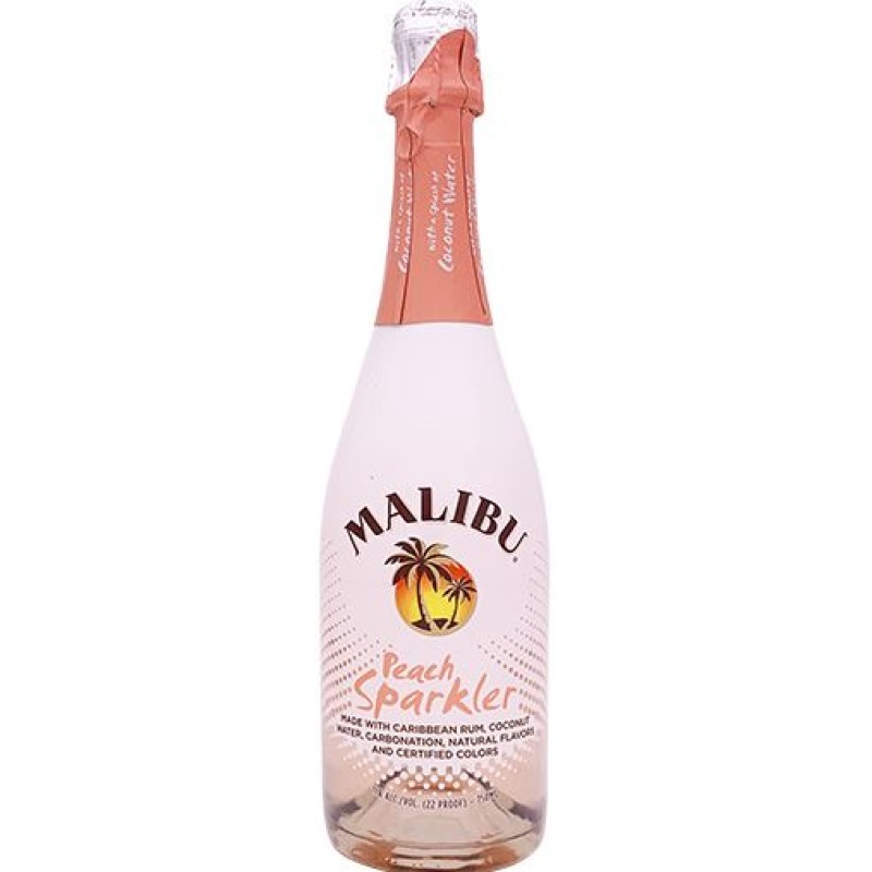 MALIBU PEACH SPARKLER RUM 750 ML