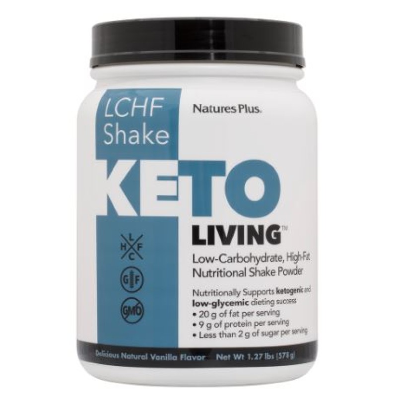 NATURE'S PLUS KETOLIVING VANILLA SHAKE 578GM