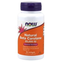 NOW BETACAROTENE NATURAL 25,000IU CAPS 90'S