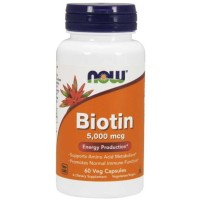 NOW BIOTIN 5000MCG CAPS 60S