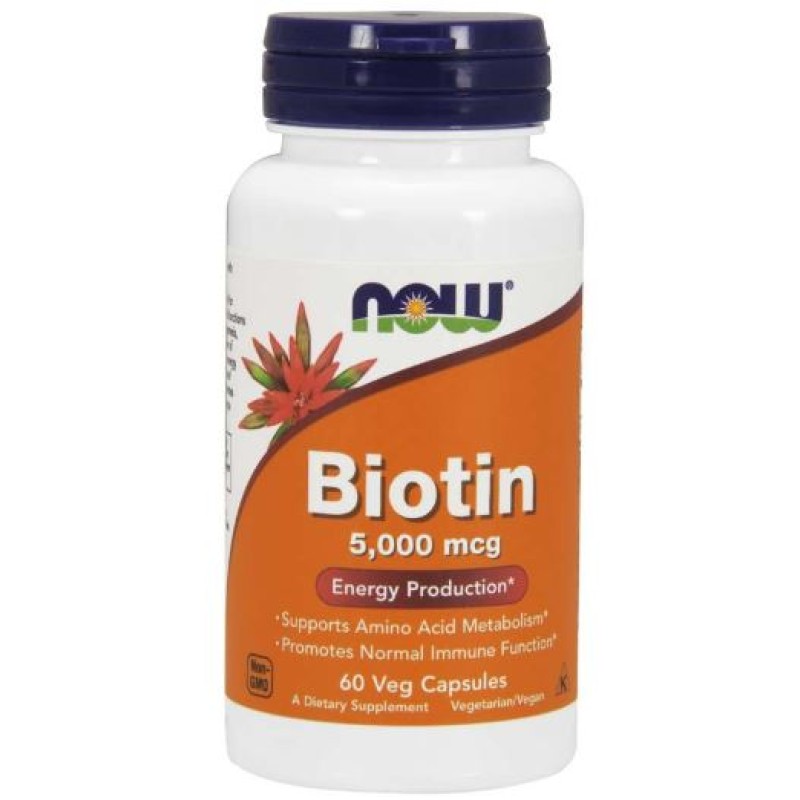 NOW BIOTIN 5000MCG CAPS 60S