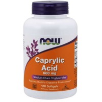 NOW CAPRYLIC ACID 600MG  100SOFTGELS