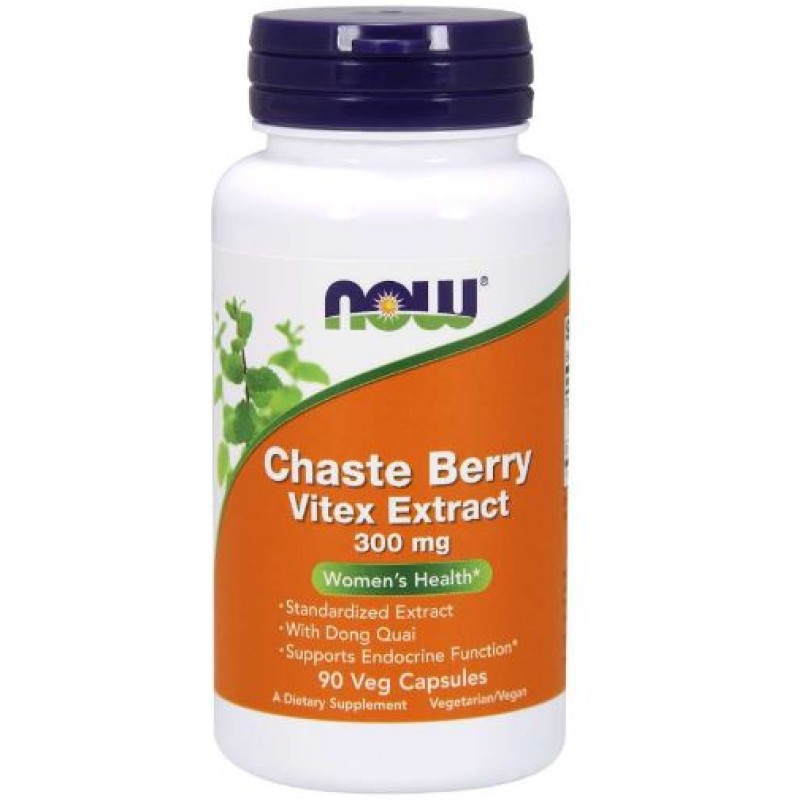 NOW CHASTE BERRY VITEX EXTRACT 300MG 90'S