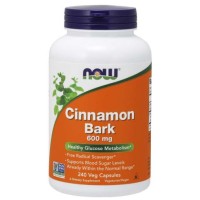 NOW CINNAMON BARK 600MG CAPS 120'S