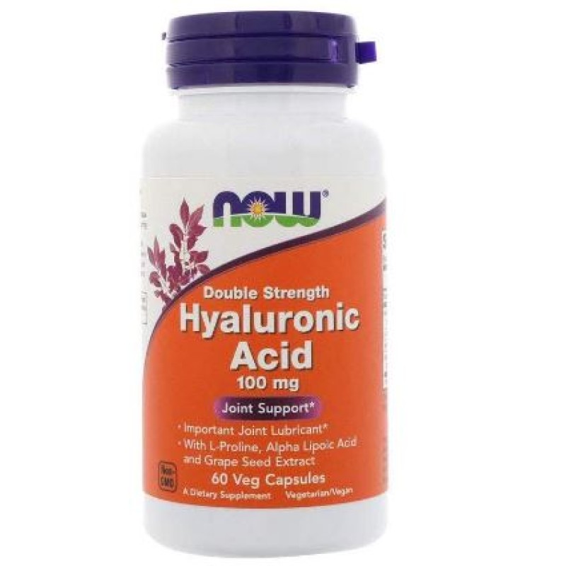 NOW HYALURONIC ACID 100MG CAPS 60'S