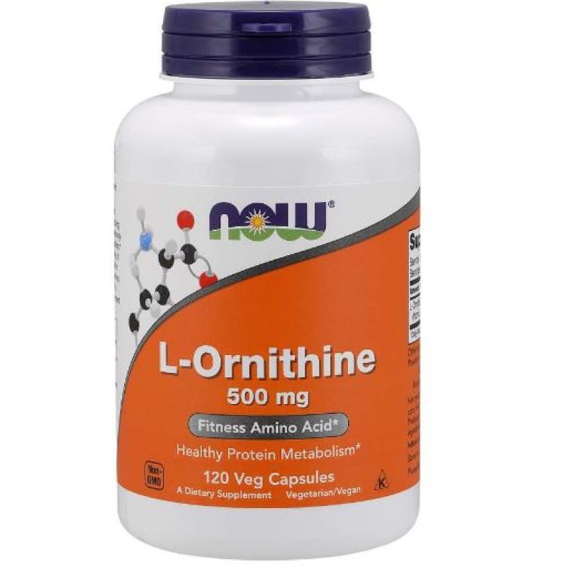 NOW L ORNITHINE 500MG CAPS 120'S 