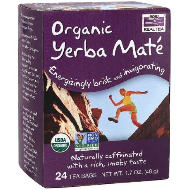 NOW ORGANIC YERBA MATE TEA BAGS 24'S