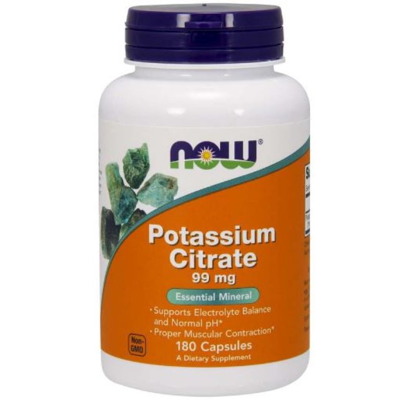 NOW POTASSIUM CITRATE 99MG VCAPS 180'S