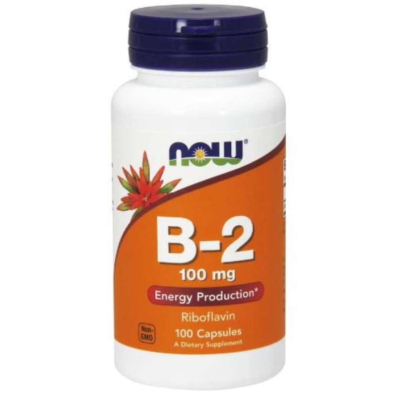 NOW VITAMIN B2 RIBOFLAVIN 100MG CAPS 100'S