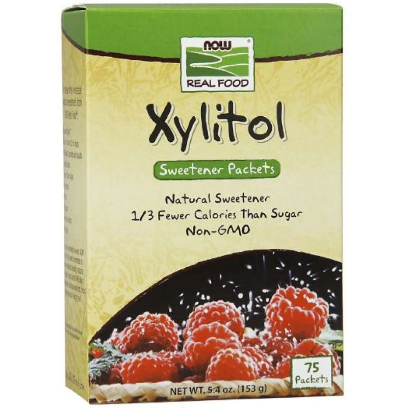 NOW XYLITOL NATURAL SWEETENER SACHETS 75'S 153GM