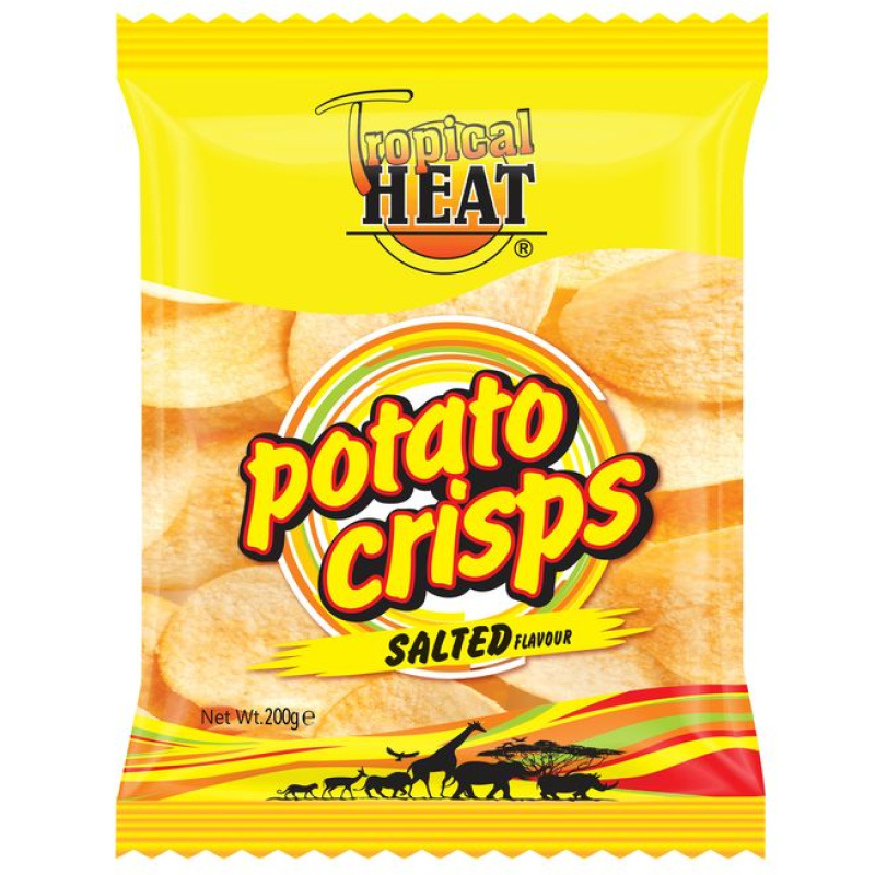 TROPICAL HEAT POTATO CRISPS SALTED 200G 