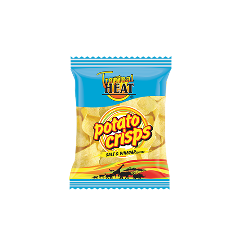 TROPICAL HEAT SALT AND VINEGAR CRISPS 50G