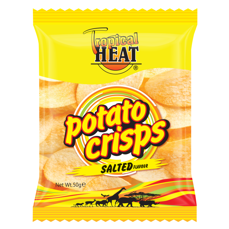 TROPICAL HEAT POTATO CRISPS SALTED 50G