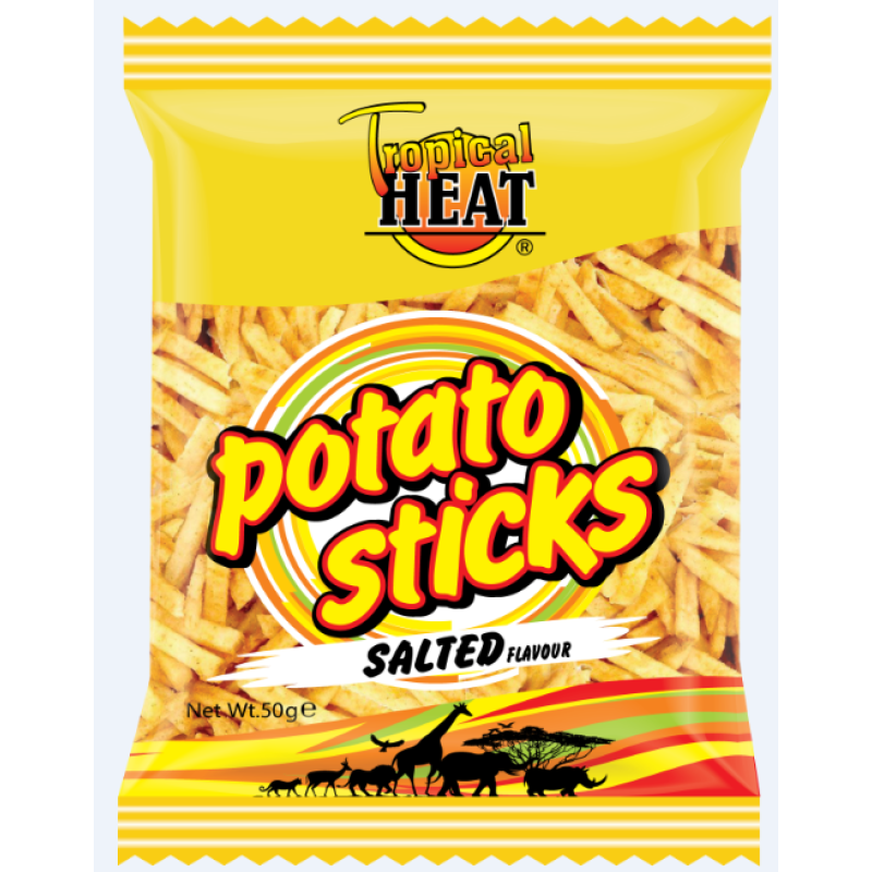 TROPICAL HEAT POTATO STICKS-SALTED 50G