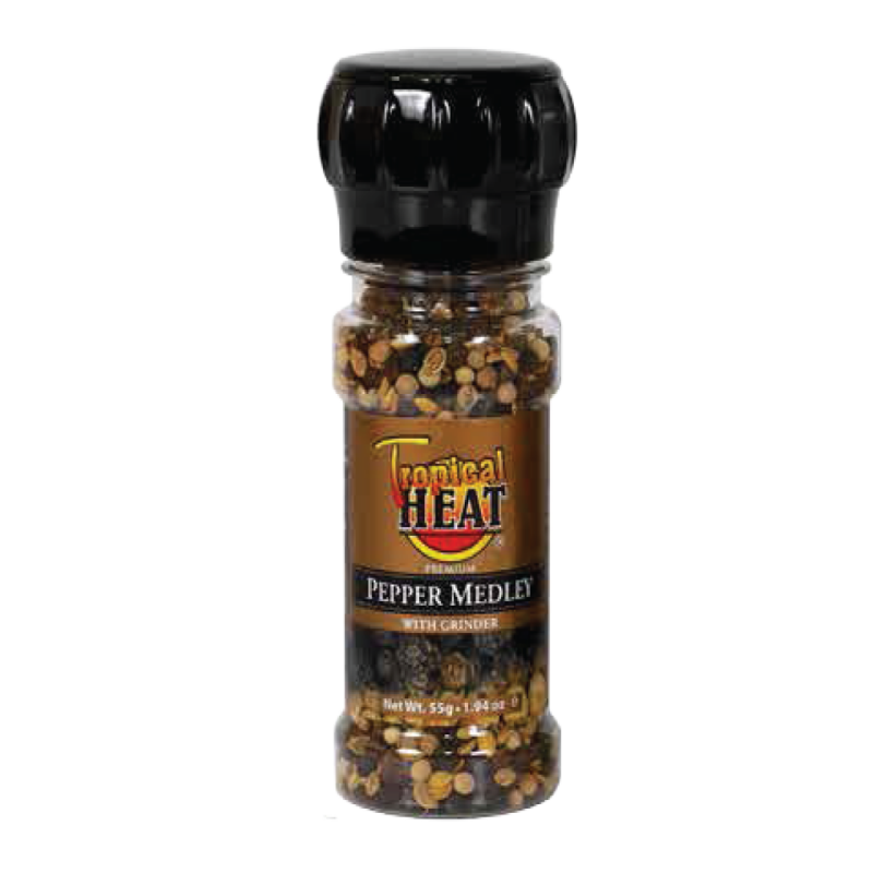 TROPICAL HEAT PEPPER MEDLEY WHOLE GRINDER 100ML