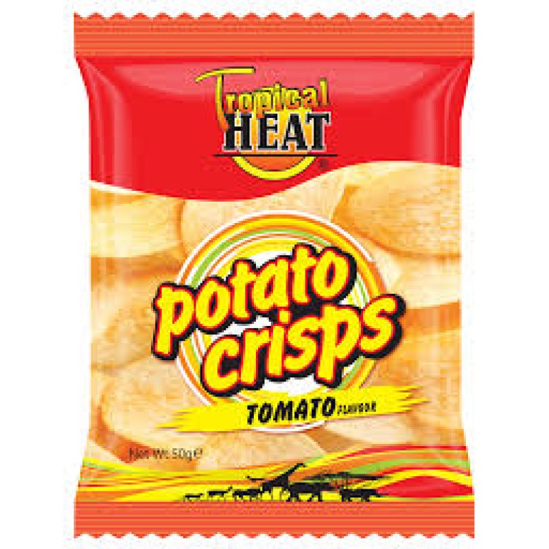 TROPICAL HEAT POTATO CRISPS TOMATO 50G