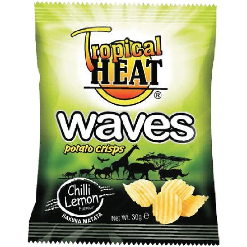 TROPICAL HEAT WAVES CRISPS CHILLI LEMON 30G