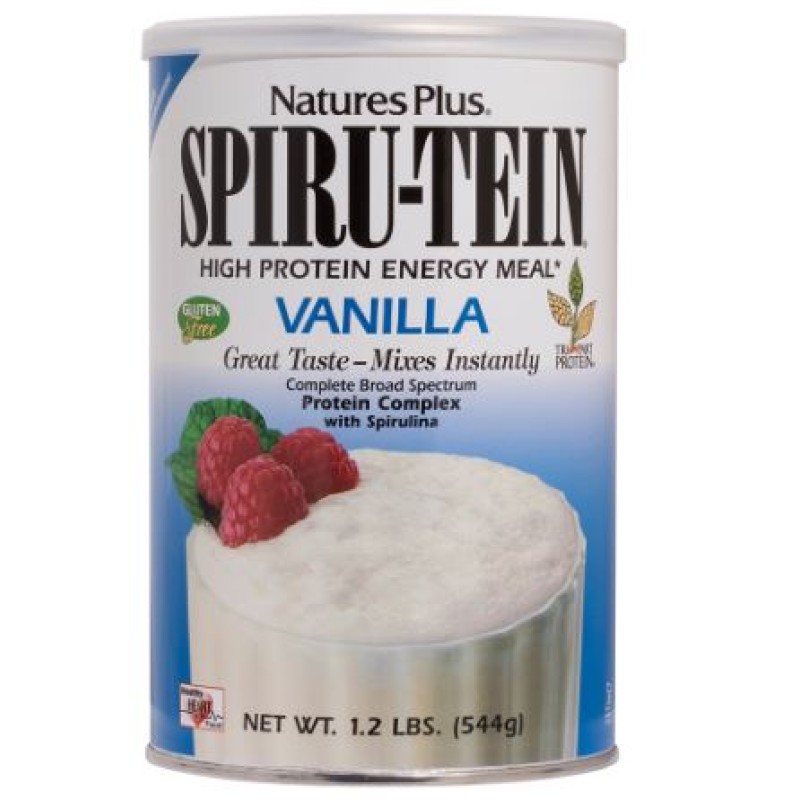 NATURES PLUS SPIRUTEIN PROTEIN SHAKE VANILLA 544GM