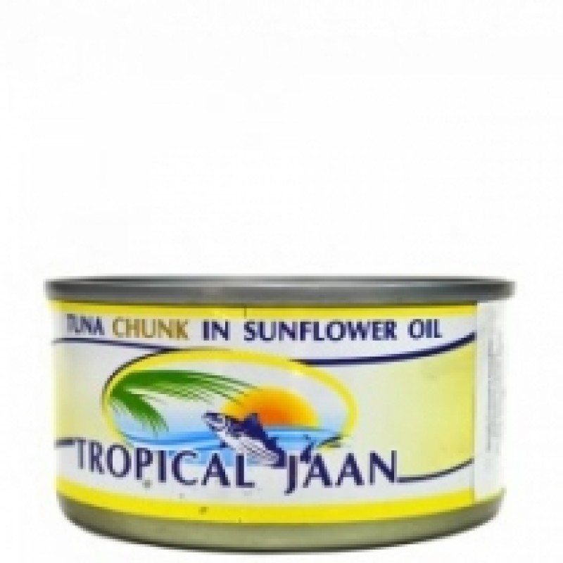 TROPICAL JAAN TUNA CHUNK IN SUNFLOWER OIL 185G