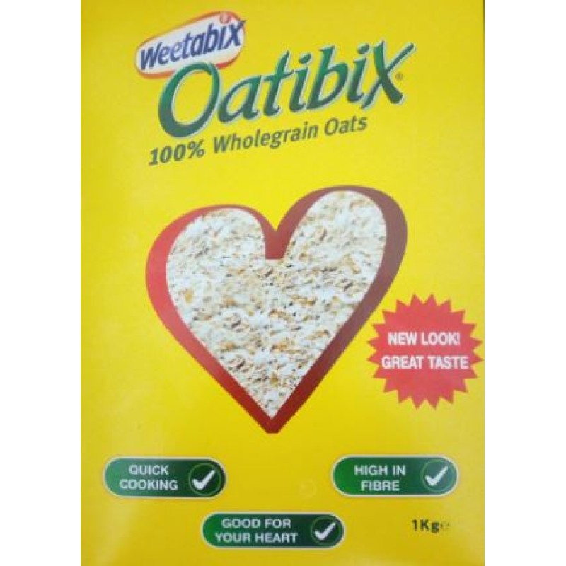 WEETABIX OATIBIX WHOLE GRAIN OATS 1KG